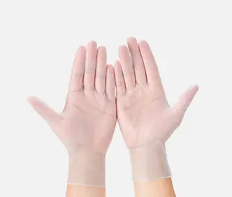 Одноразовые виниловые экзамен перчатки